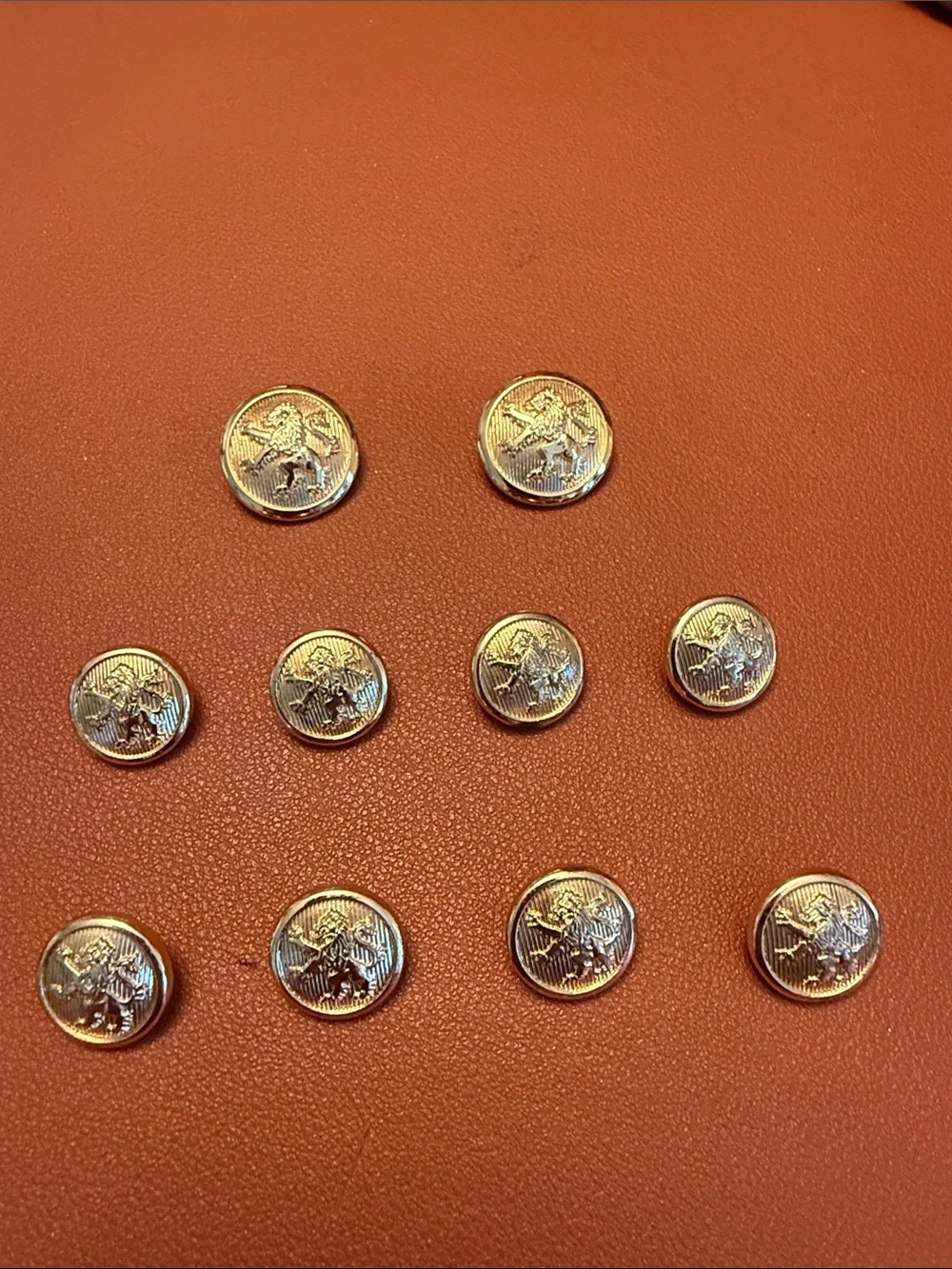 Gold Metal Button Set For Blazer